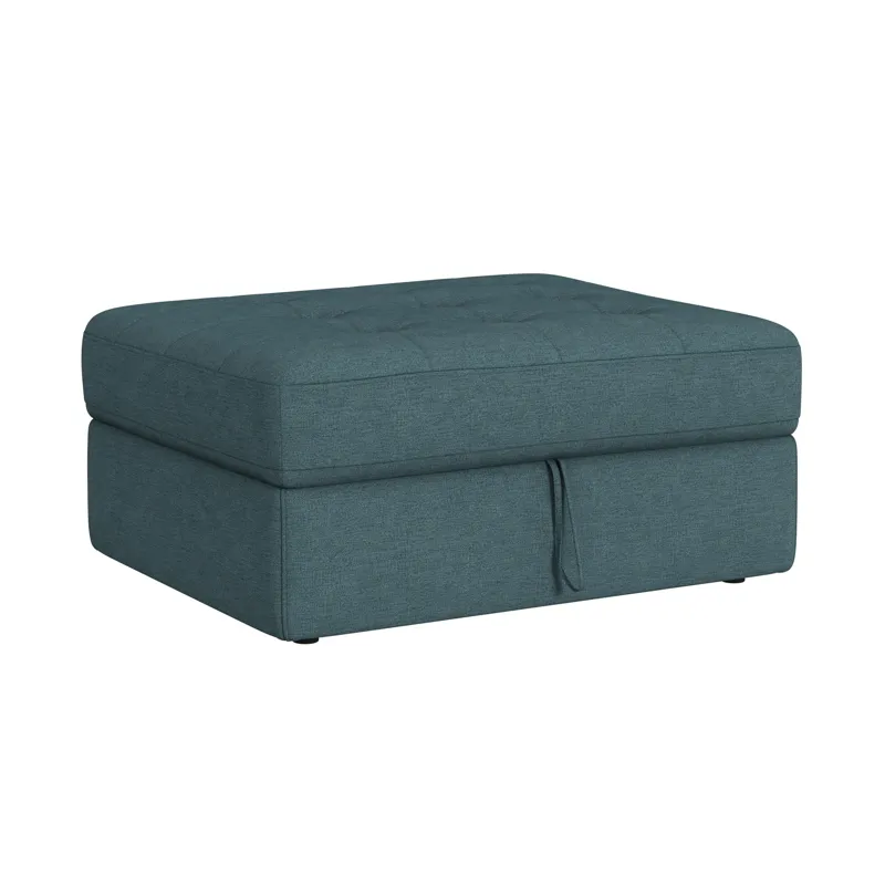 Options One Storage Ottoman in Palmer Teal