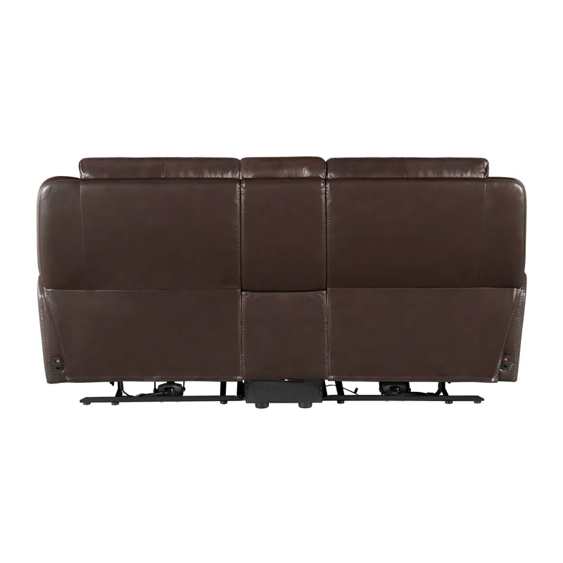 Pantera Power Motion Loveseat with Console in Palais Dark Brown