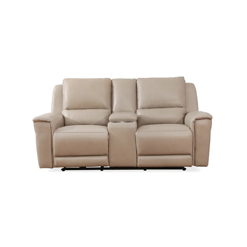 Pantera Power Motion Loveseat with Console in Palais Taupe
