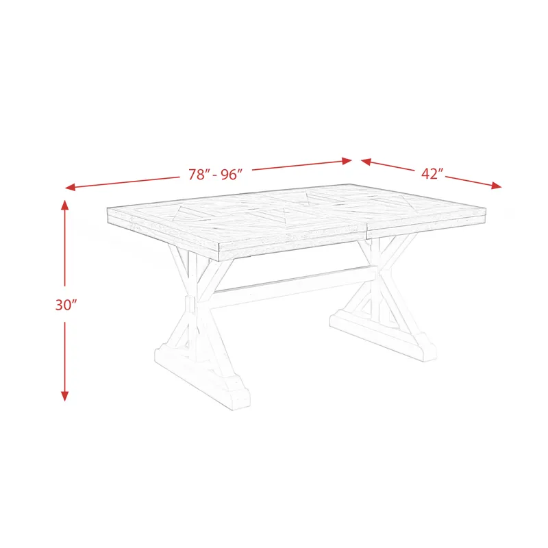 Park Creek Rectangle Standard Height Dining Table