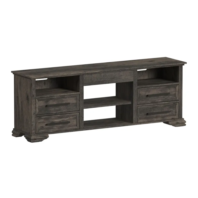 Park Ridge 71\'\' TV Console without Fireplace Insert in Charcoal