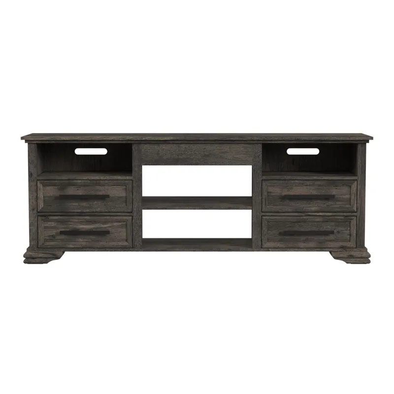 Park Ridge 71\'\' TV Console without Fireplace Insert in Charcoal