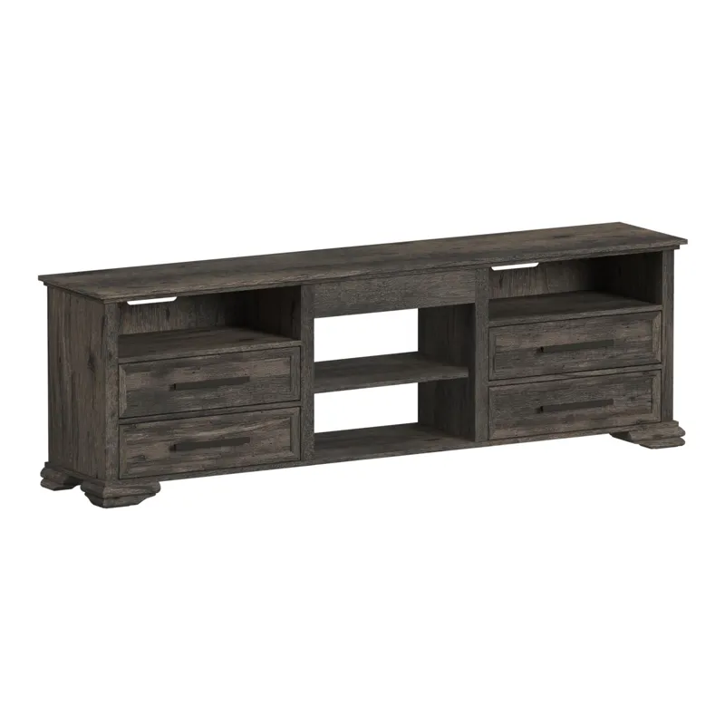 Park Ridge 82\'\' TV Console without Fireplace Insert in Charcoal
