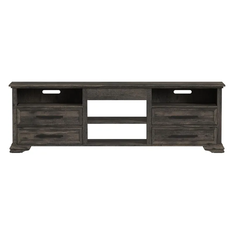Park Ridge 82\'\' TV Console without Fireplace Insert in Charcoal