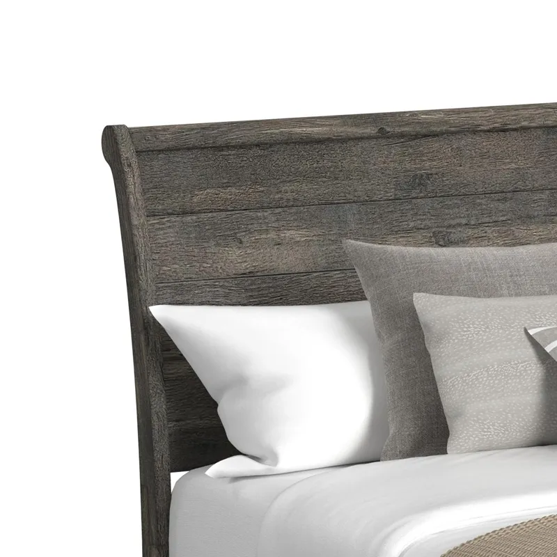 Park Ridge Full Sleigh Storage Bed in Charcoal