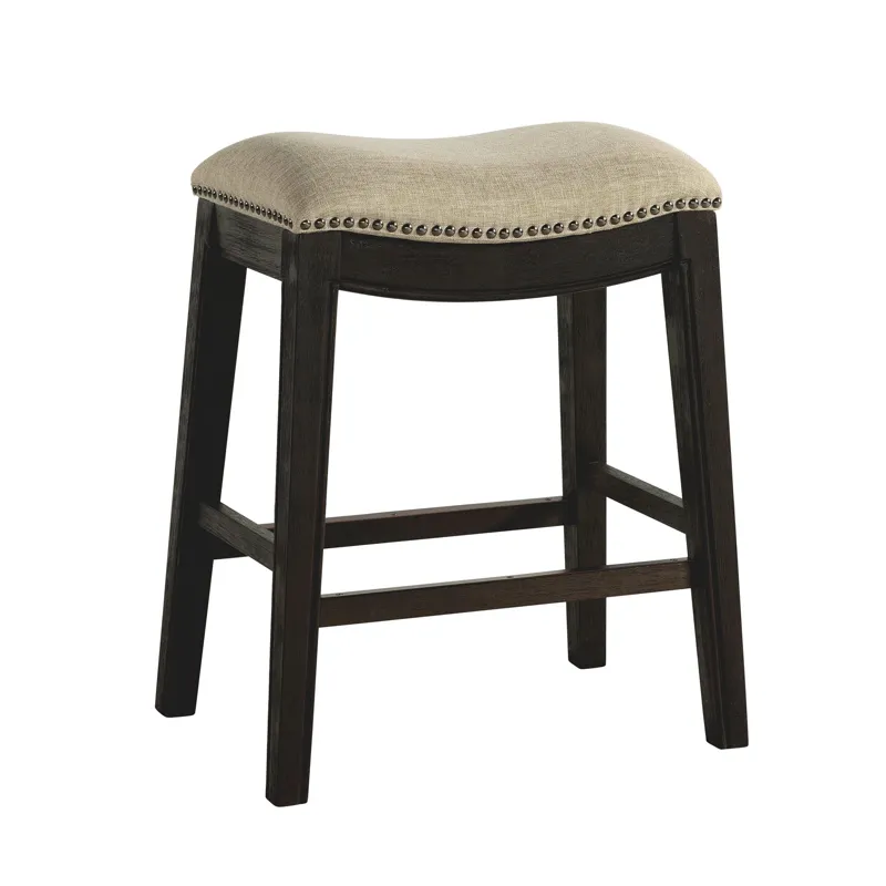 Parkside 24\'\' Counter Stool - Linen / Dark Wash