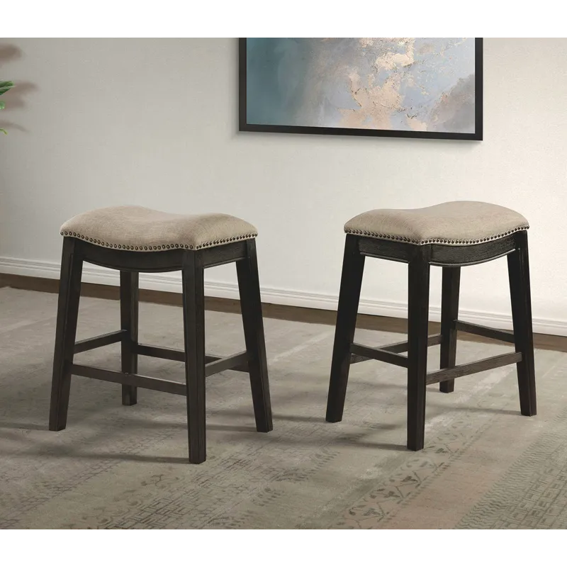 Parkside 24\'\' Counter Stool - Linen / Dark Wash