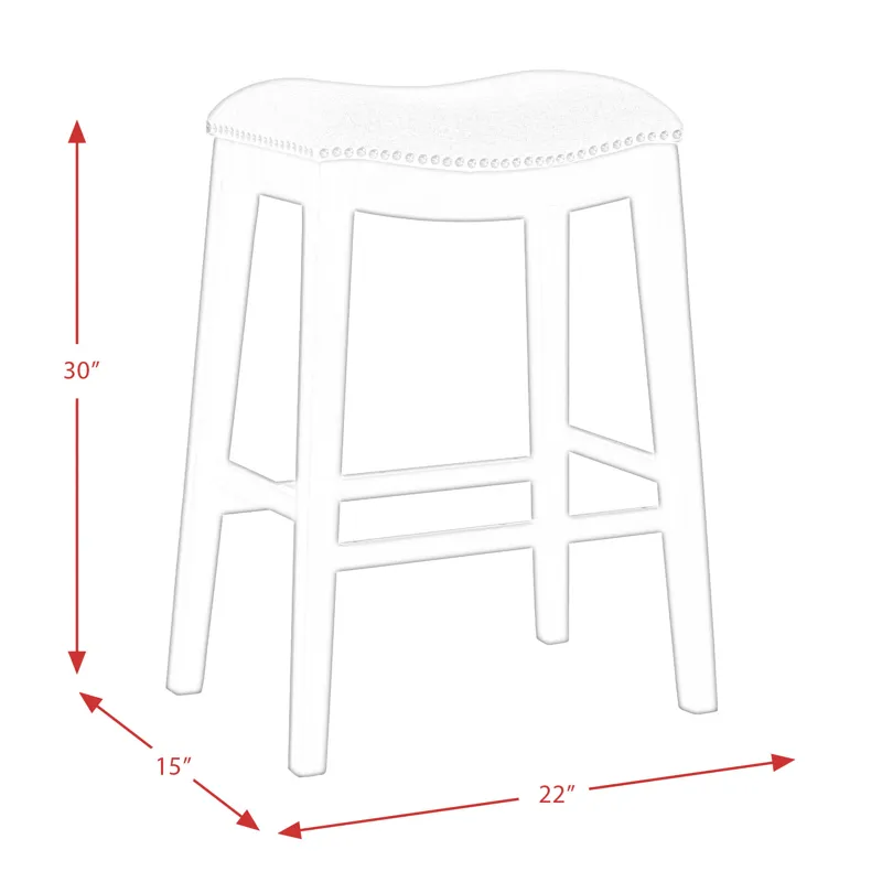 Parkside 30\'\' Barstool - Linen / Dark Wash