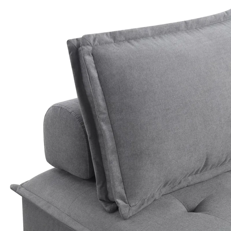 Paxton Armless Chair In Columbia Charcoal