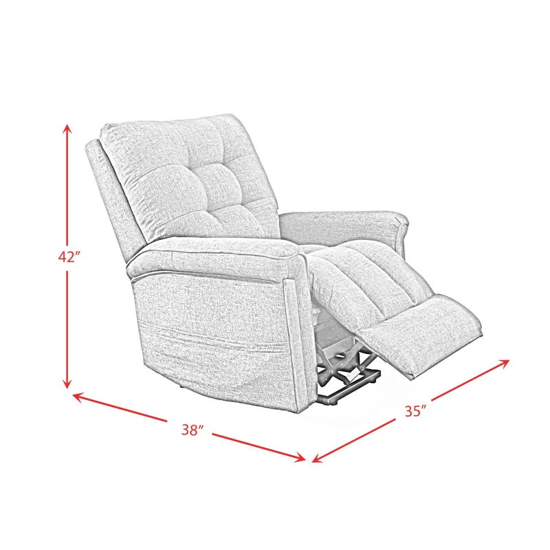 Pecos Power Motion Lift Chair in 15337-2 Ribbit Charcoal