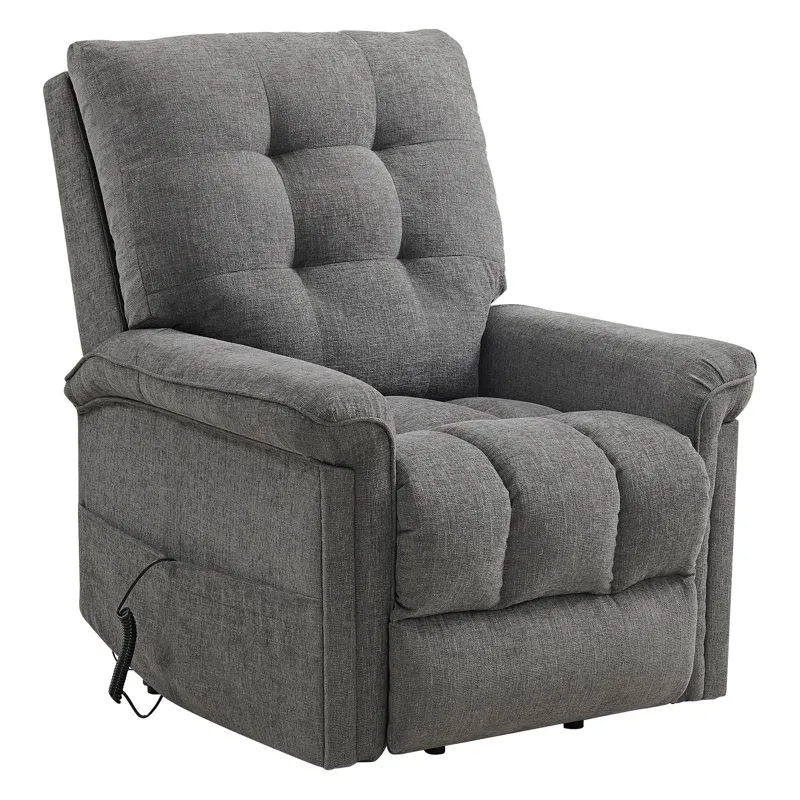 Pecos Power Motion Lift Chair in Ribbit Charcoal (WW)