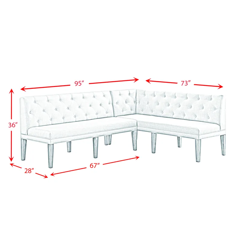 Peyton Sectional Sofa Dining Set