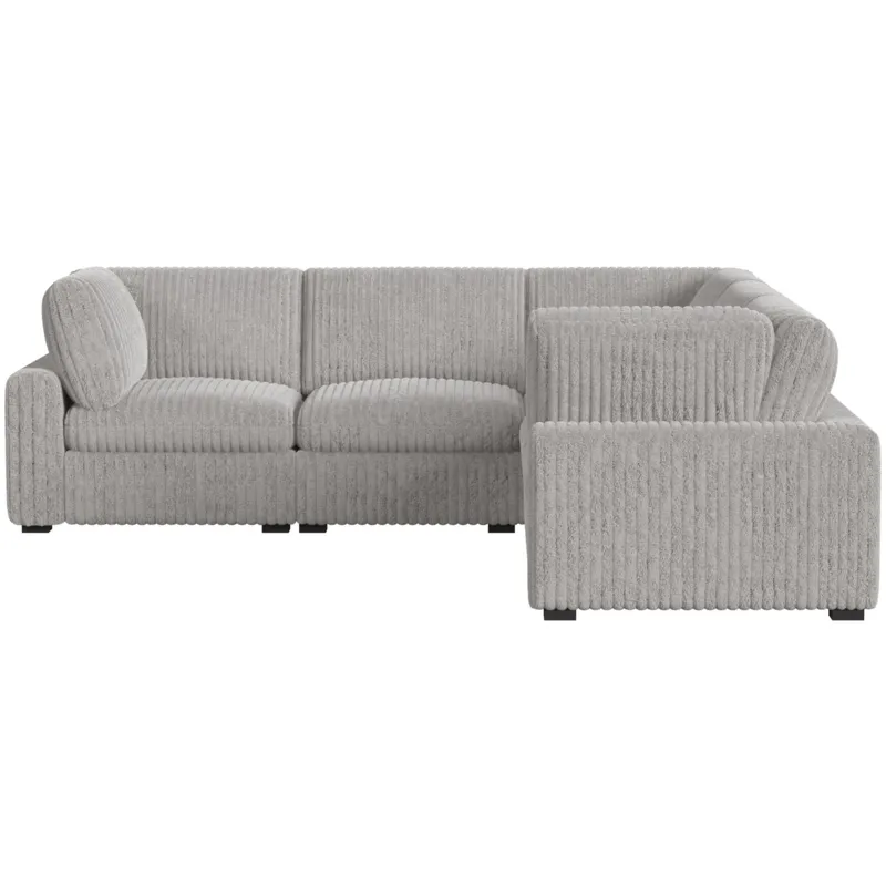 Esprit Grand Cord Light Grey Sectional 5PC Set