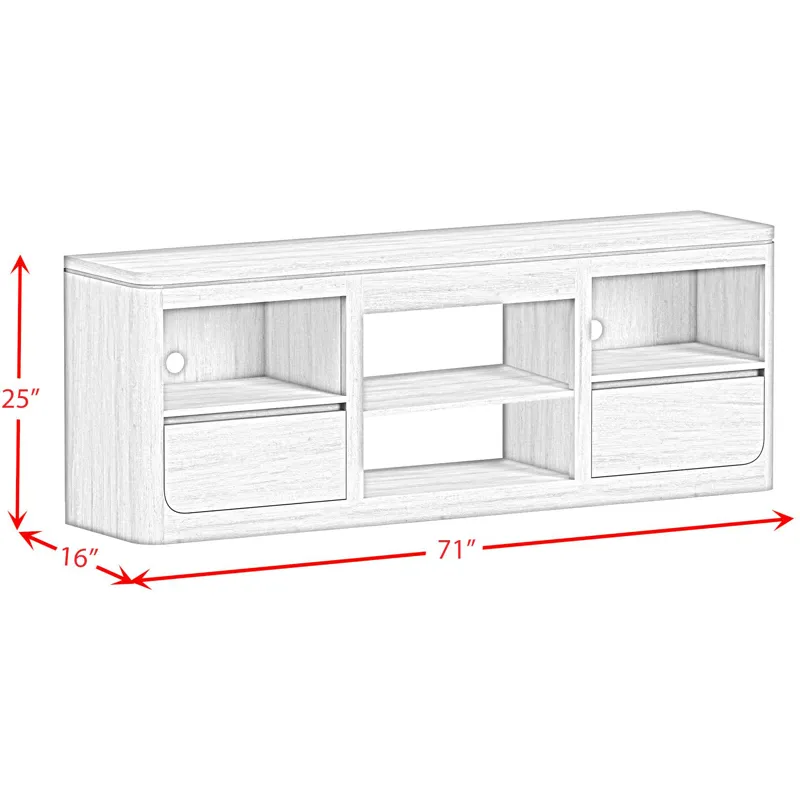 Rosalie Natural 3PC Set w/71" TV Console