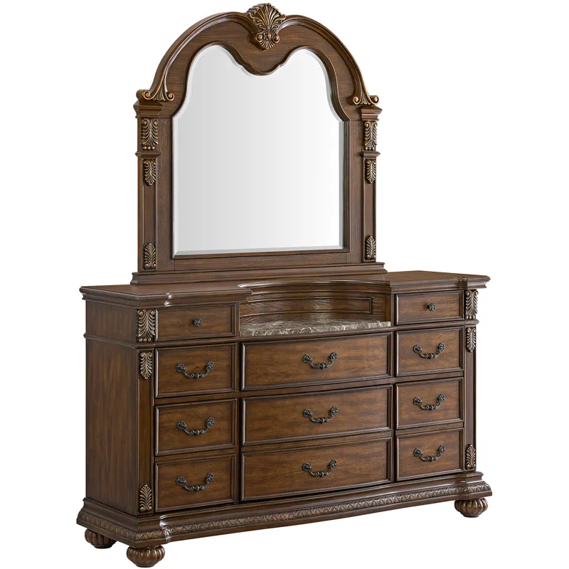 Cadenza Brown (BAC) 4PC Queen Set w/CH