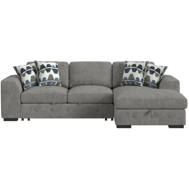 Kirkland Spark Grey Sectional 2PC Set
