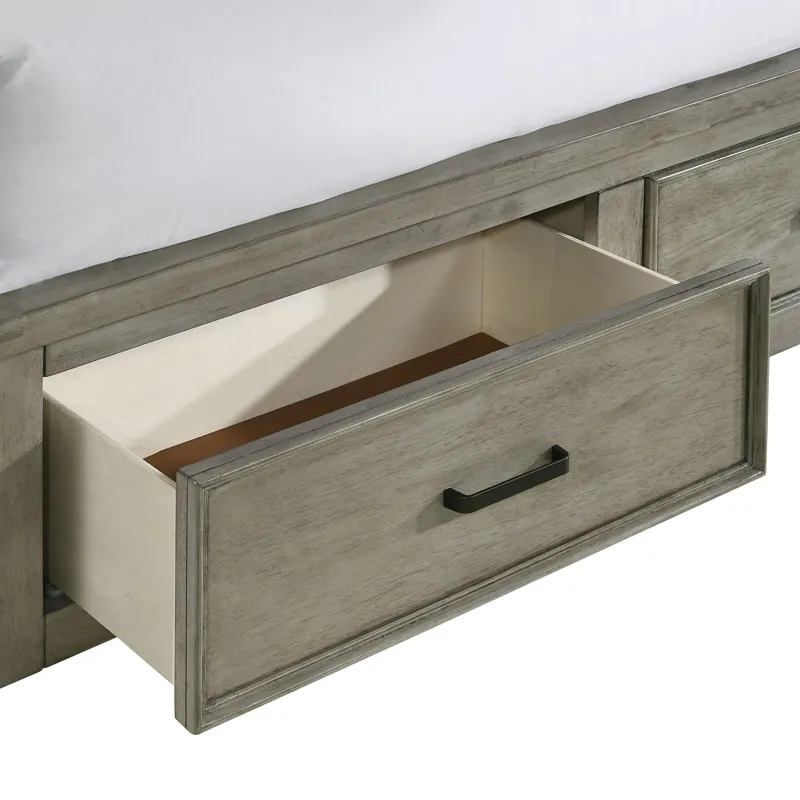 Sullivan Drift Grey 4PC Set w/Queen Bed with CH