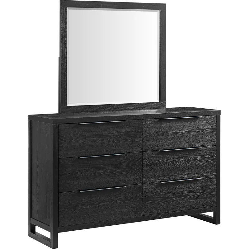 Island Black 4PC Queen Set w/CH
