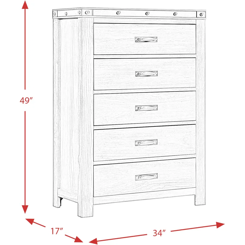 Wade Grey 5PC Queen Set