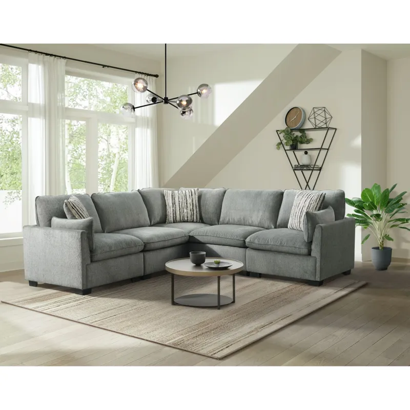 Deville Nova Grey 5PC Sectional
