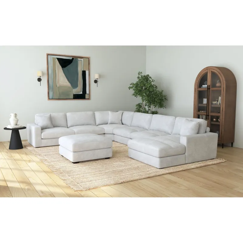 Arizona Steno Stone 6PC Sectional & Ottoman
