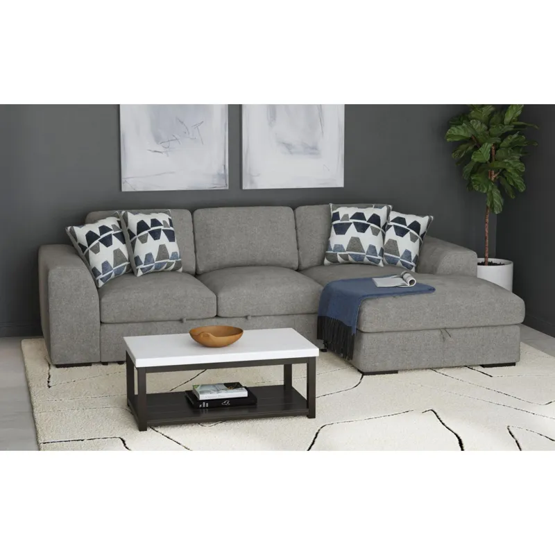 Kirkland Spark Grey Sectional 2PC Set