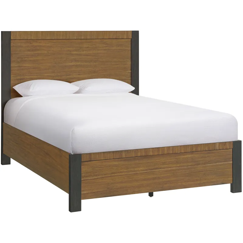 Breckenridge Oak/Black 3PC Set w/Queen Bed