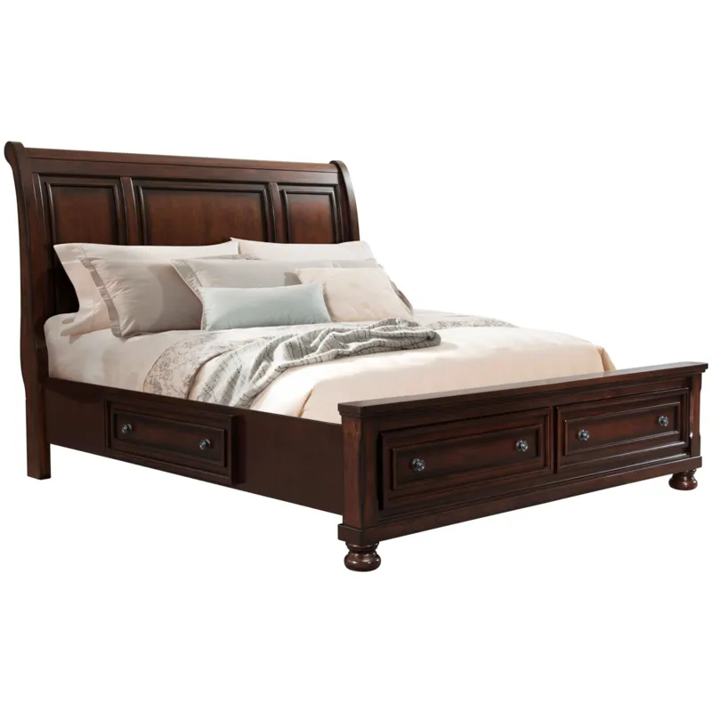 Kingston Cherry Brown 3PC Set w/Queen Storage FB Bed