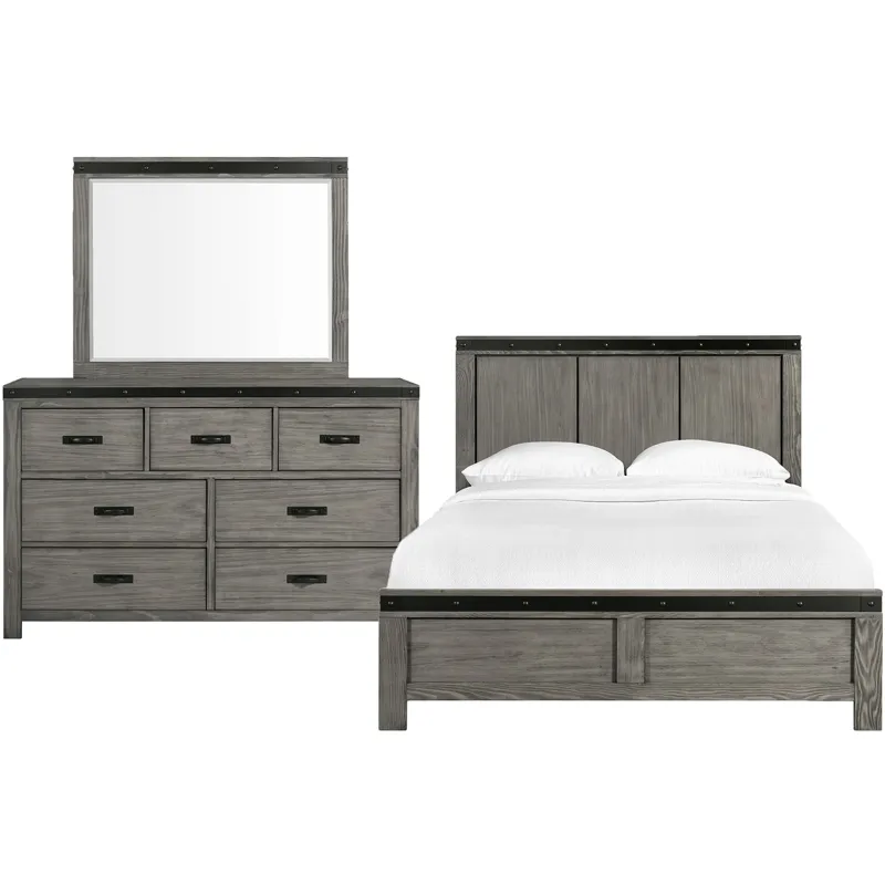 Wade Grey 3PC Queen Set