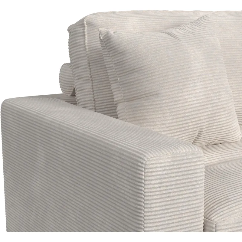 Arizona Steno Beige 6PC Sectional & Ottoman