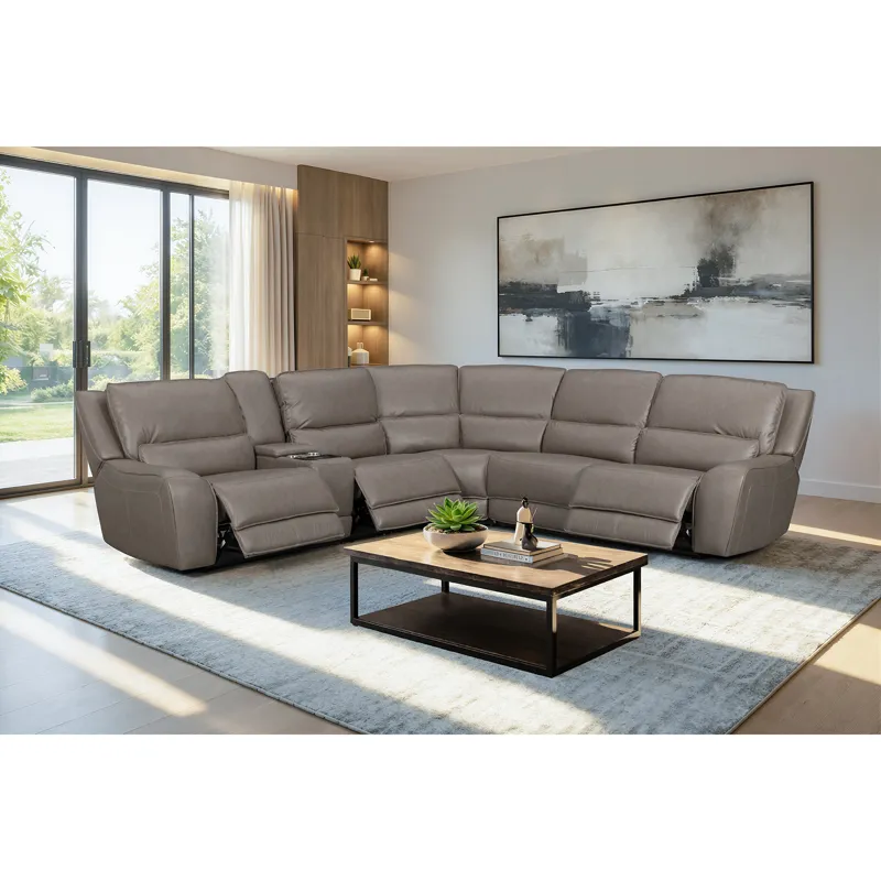 Black Hawk Simba Light Grey Sectional 6PC Set - (3)P2