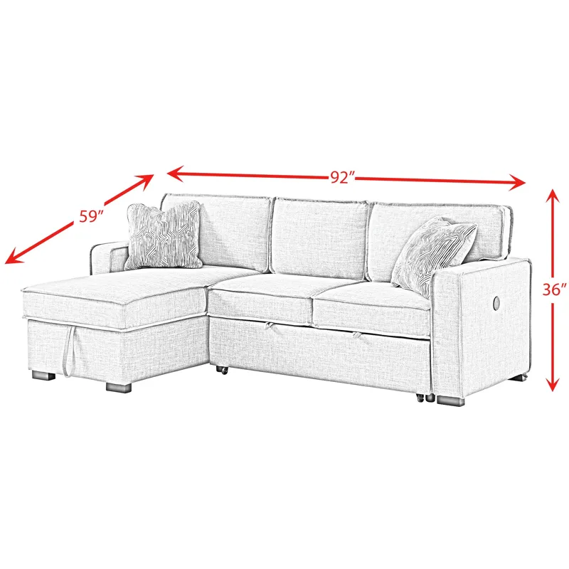 Caracas Palmer Grey 2PC Sectional