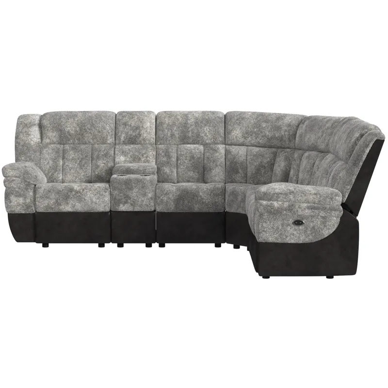 Santorini Dillon/Shire Grey Sectional 6PC Set w/Power- 2P