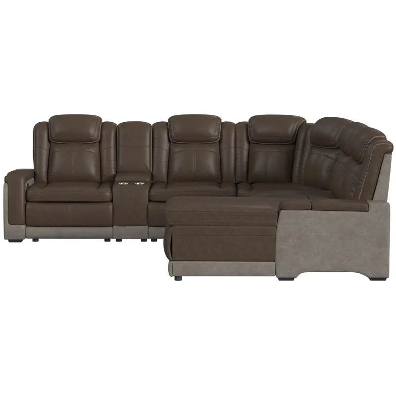 Lantana Rocky Brown/GreySectional 6PC Set - (3)P2