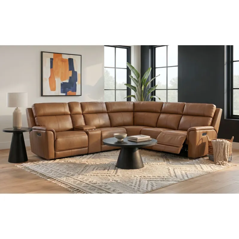 Mustang Aline Butternut Sectional 6PC Set - (3)P2