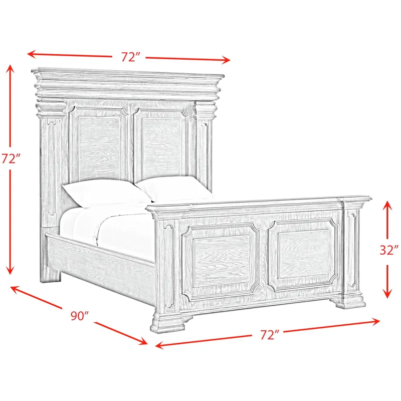 Kings Court Grey 3PC Set w/Queen Bed