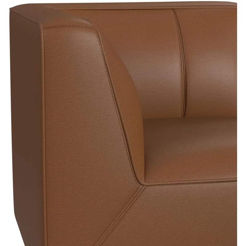 Blake Pebble Tan Sectional 5PC Set & Ottoman