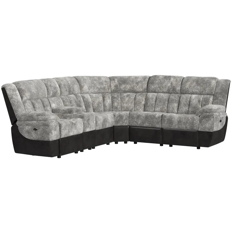 Santorini Dillon/Shire Grey Sectional 6PC Set w/Power- 2P