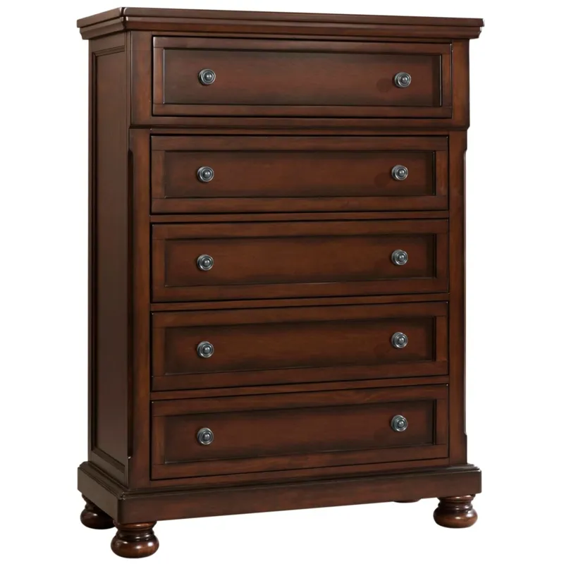 Kingston Cherry Brown 5PC Set w/Queen Storage FB Bed