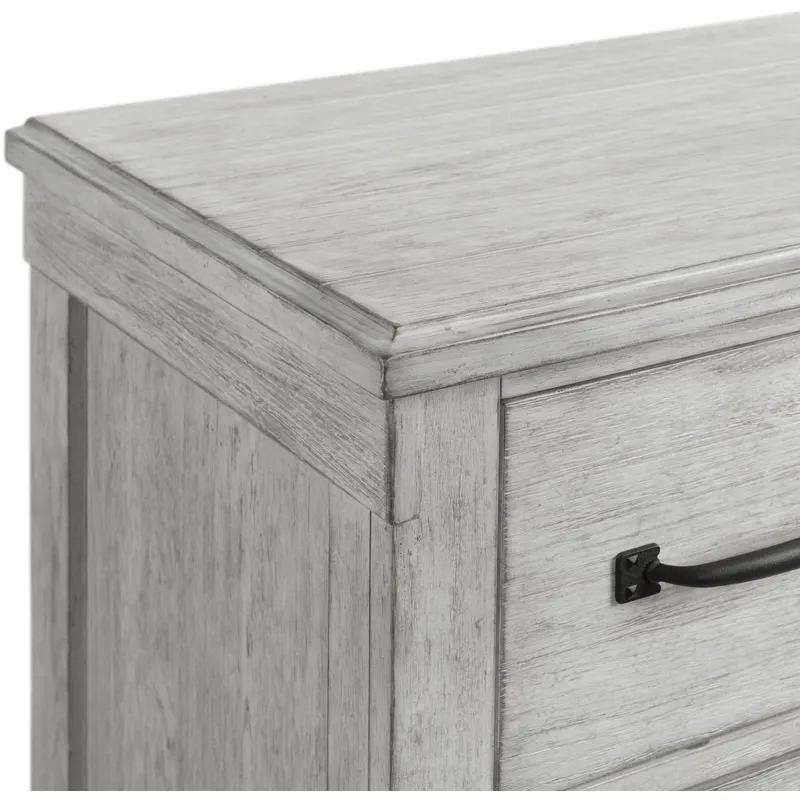 Scott White 5PC Set w/Queen Storage Bed