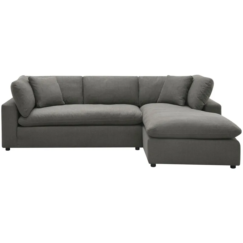 Cloud 9 Garrison Charcoal 2PC Sectional