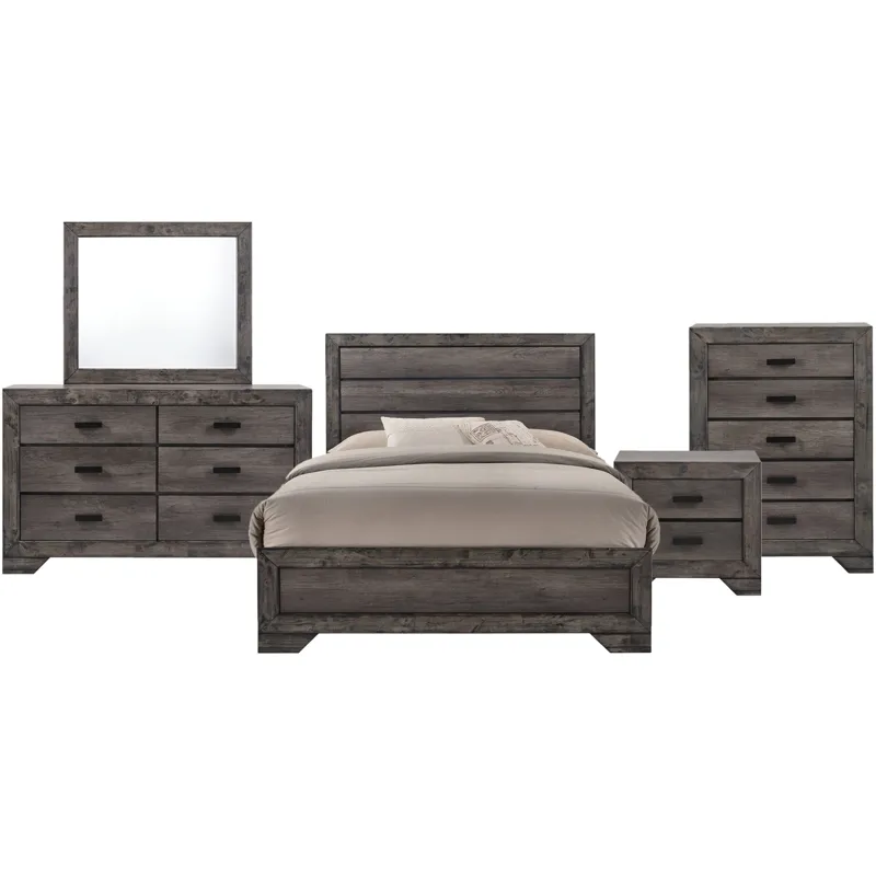 Nathan Grey Oak 5PC Queen Set