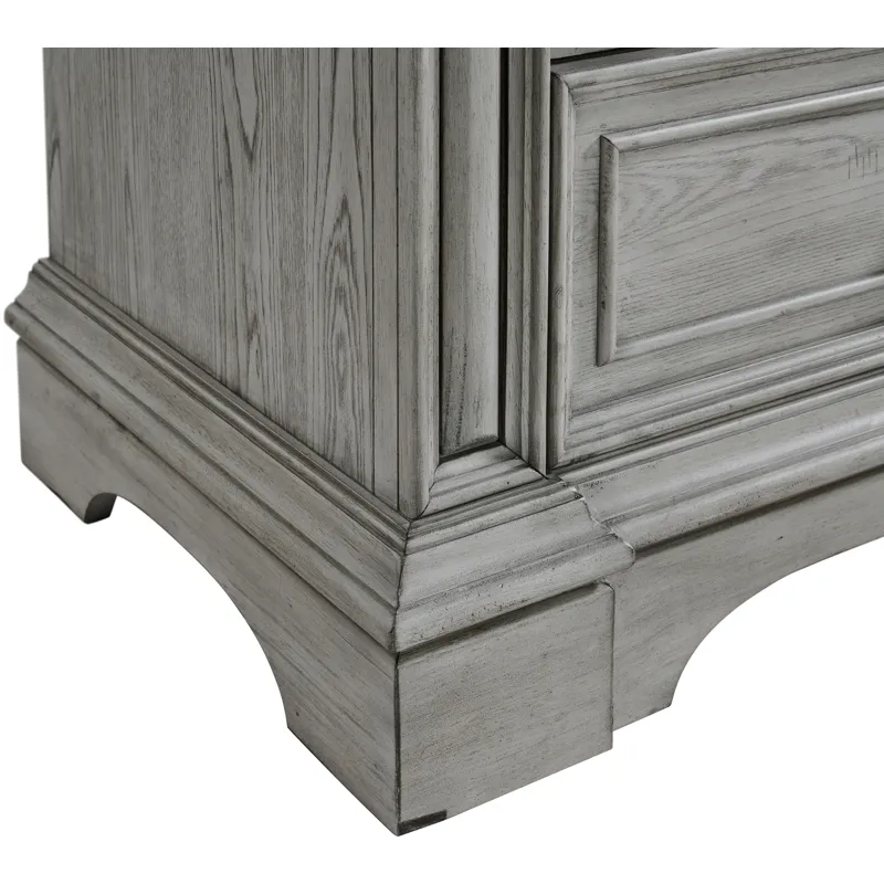 Glenmore Aged Grey 4PC Set w/Queen Bed & CH