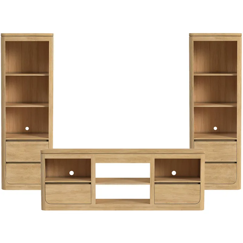 Rosalie Natural 3PC Set w/71" TV Console