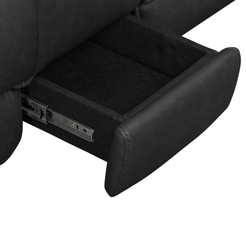 Black Hawk Simba Black Sectional 6PC Set - (3)P2