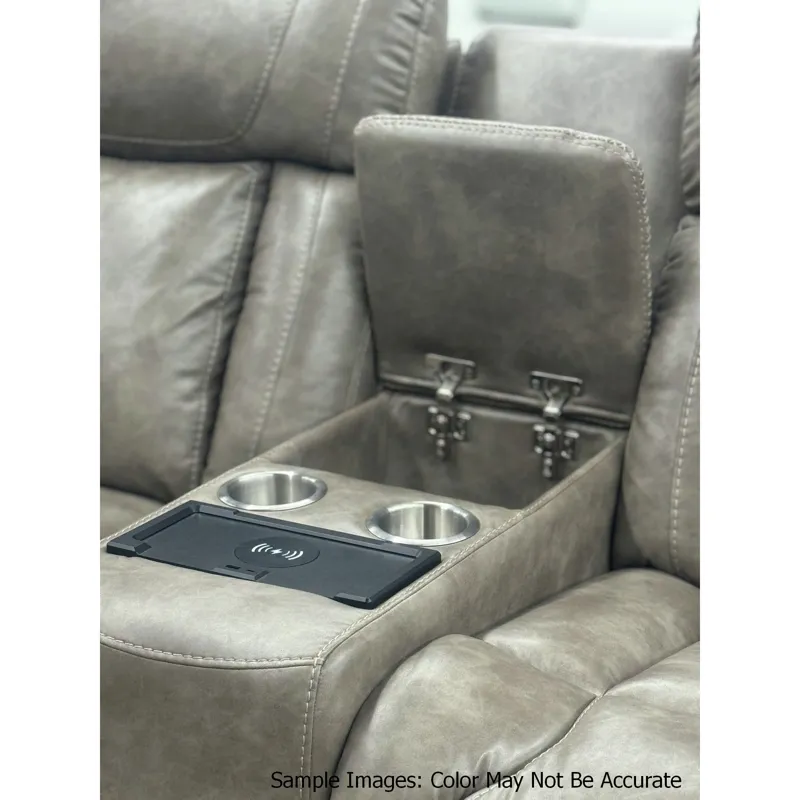 Phantom Leather Gel Grey Sectional 7PC Set- 3PP