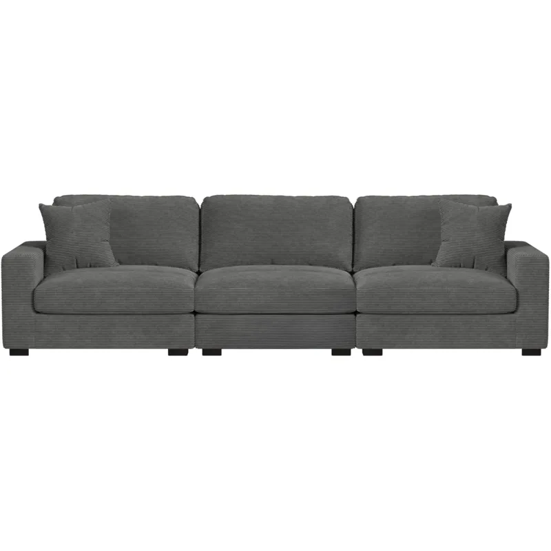 Arizona Steno Charcoal 3PC Sectional Set