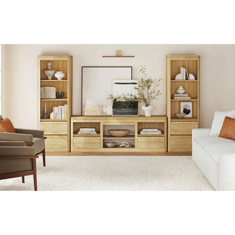 Rosalie Natural 3PC Set w/71" TV Console