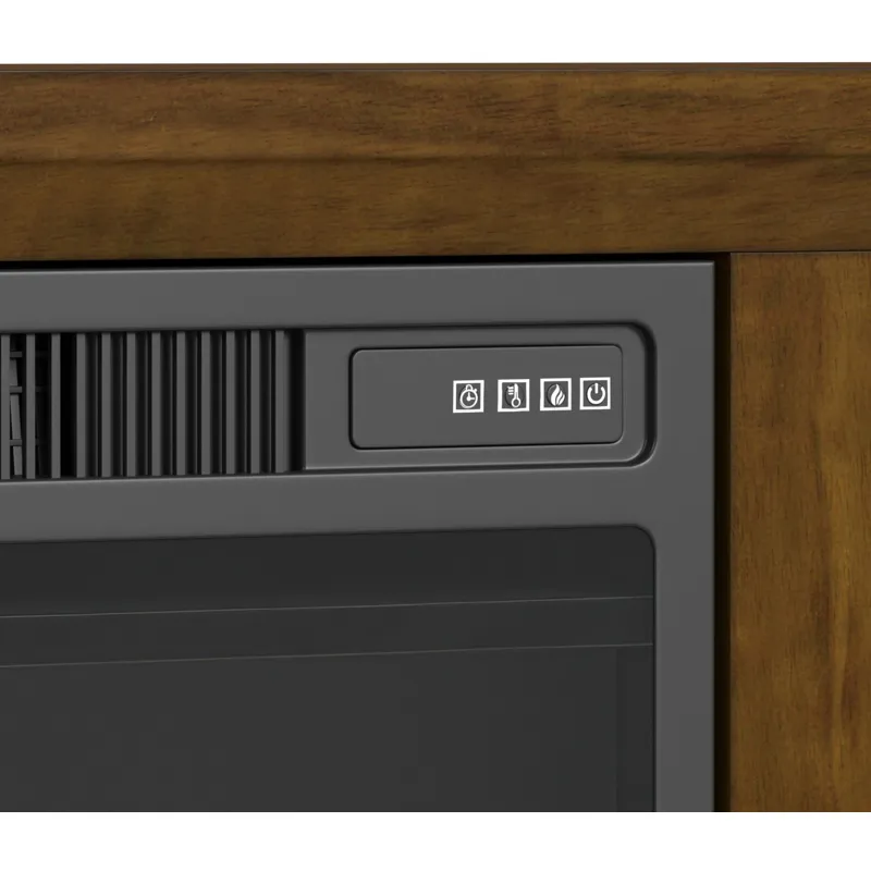 Santa Barbara Walnut 6PC Set w/60" TV Console with Fireplace Insert (Ships in 6 Boxes)