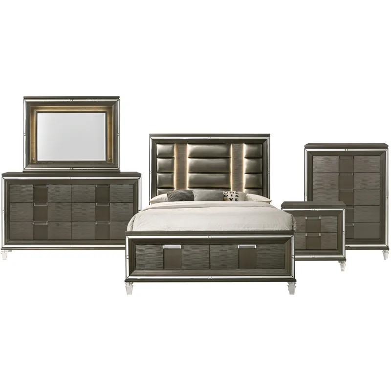 Twenty Nine Copper 5PC Set w/Queen Bed